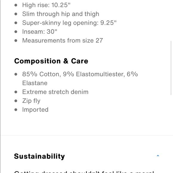 Levi’s 720 High Rise Super Skinny Jeans - Picture 9 of 10